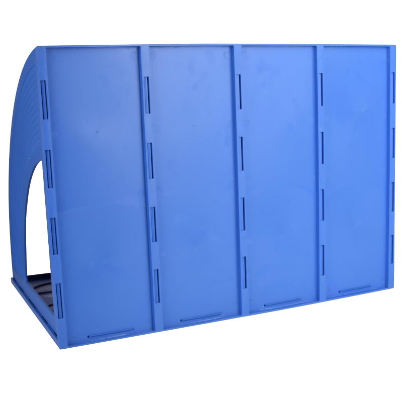 SAYEEC Sturdy Magazine Holder Plastic 4 Compartment Desk File Organizer Vertical Documet A4 File Divider Paper Storage Magazine Rack for Office Home School Organizer Box(Bule) - Image 5